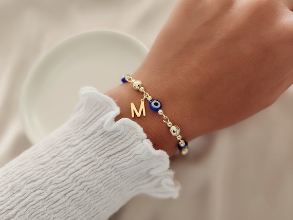 Tiny evil eye bracelet new arrivals