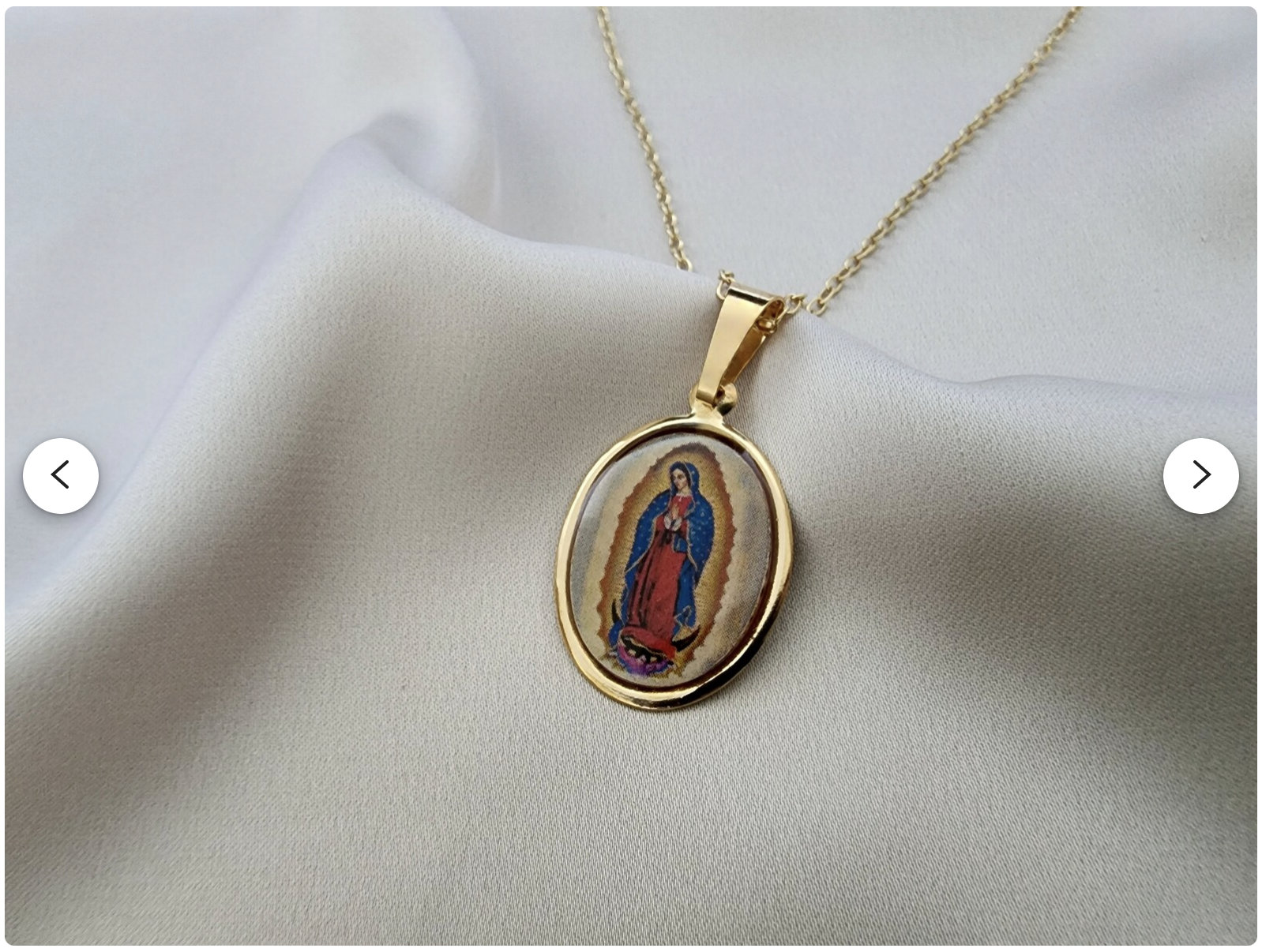 18K Gold Filled Lady of Guadalupe Pendant Necklace - Etsy