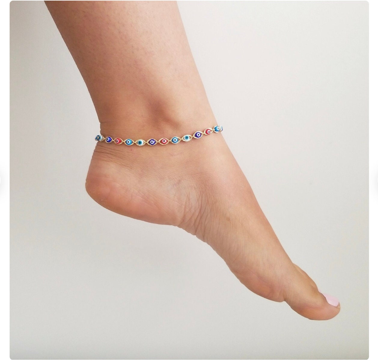 Evil Eye Anklet Bracelet 18k Gold Evil Eye Anklet Bracelet Etsy
