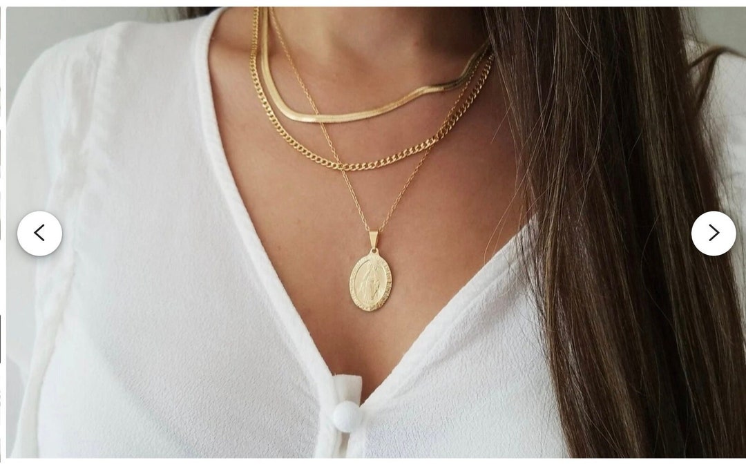 Our Lady of Guadalupe Necklace: 18k Gold Filled Virgin Mary Pendant - Etsy