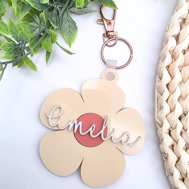 Personalized NFC Emergency Daisy Tag: Custom Contact Info Keychain - Etsy