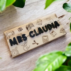Custom Chalkboard Eraser for Teacher Gift –-Personalized Name Engraving – Back to School Classroom Gift - Teacher Appreciation Keepsake