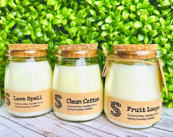 Coconut Wax Candle 5.5oz: Eco-Friendly Scented Candle, Wedding Favor