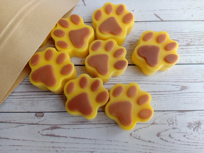Wax Melts Cute Heavily Scented Paw Print Soy Wax Tart Dog Lover Heart