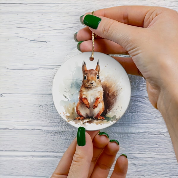 Ceramic Squirrel Decor Ornament