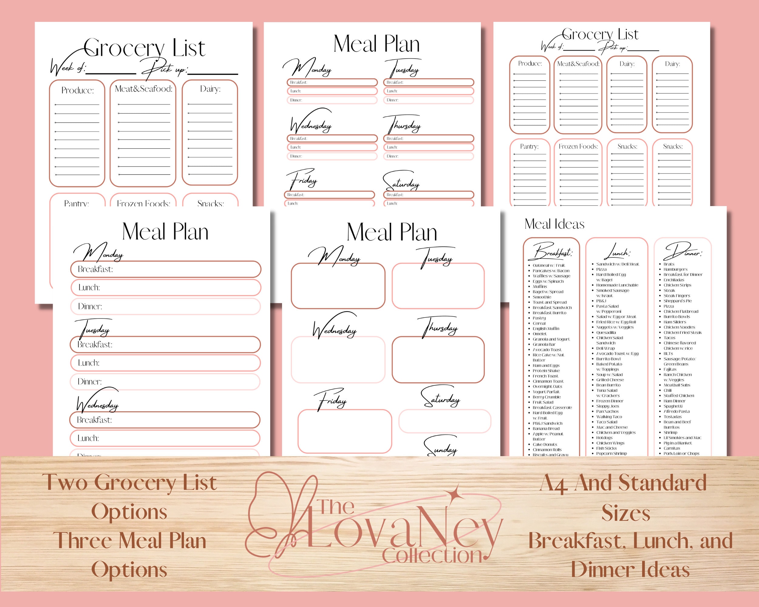 Printable Grocery List, Meal Plan Printable, Grocery Planner, 7 Day ...