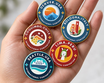 2027 JW International Convention Button Pin | City Souvenir Pins (21 Locations)