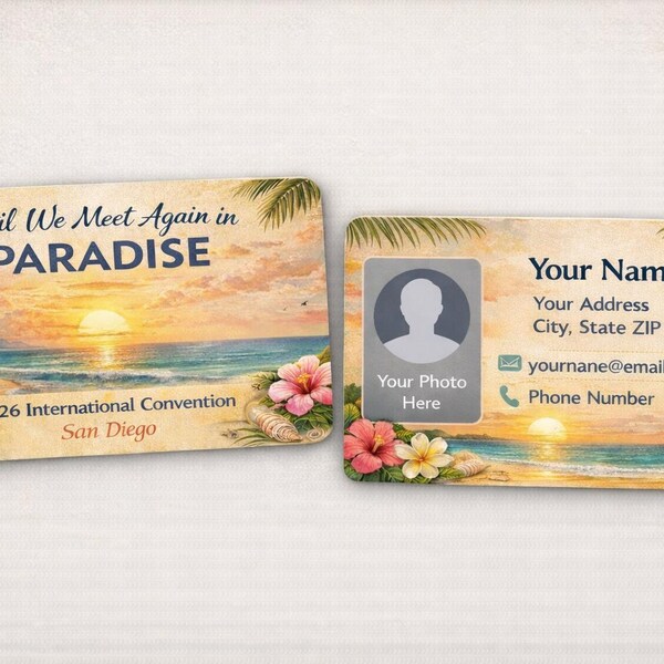 2026 International Convention Contact Card, San Diego, Milwaukee, All Locations, Custom Meet Again Gift