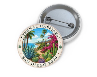 Eternal Happiness San Diego 2026 Coastal Succulent Souvenir Badge