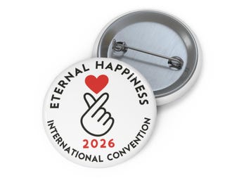 Eternal Happiness 2026 JW Convention Pin: Heart Design Souvenir