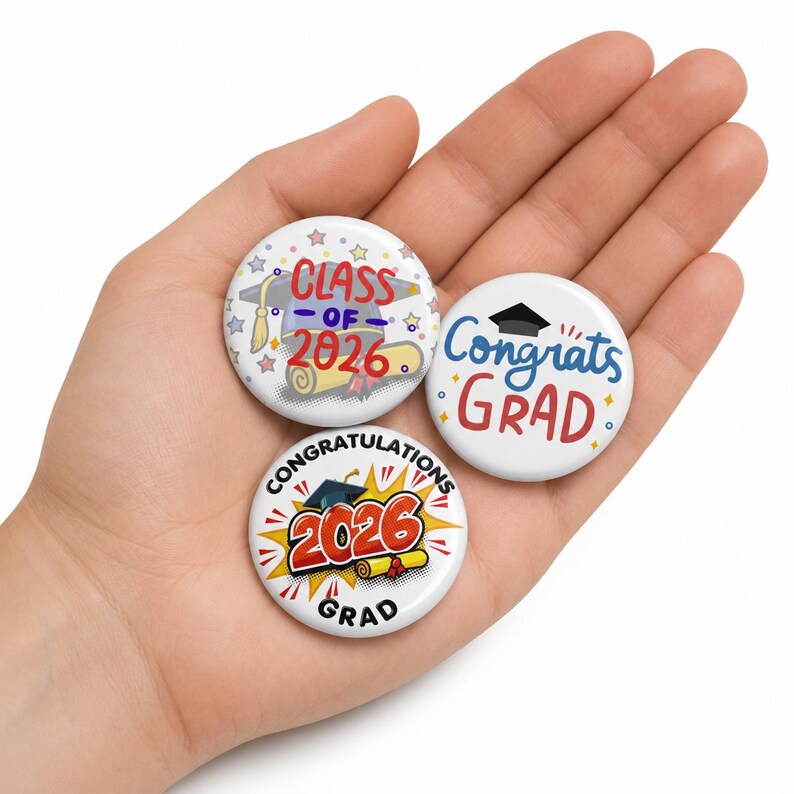 Graduation Button Pins 2026 | Graduation Party Favors | Senior 2026 ...