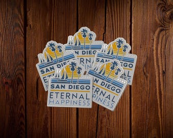 San Diego 2026 Eternal Happiness 2026 | Sunset Palm Tree Souvenir Enamel Lapel Pin, JW Gifts, JW Convention Pins, 1.25" × 1.5"
