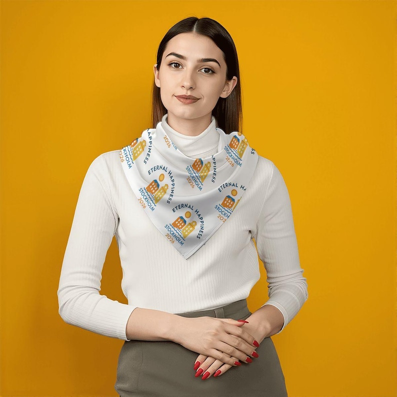 Stockholm 2026 Convention Eternal Happiness Silk Scarf Il 72d6 