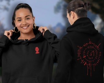 Astarion Hoodie - Blutleer | Baldurs Tor 3 | Videospiele | D&D | Vampir | Geschenk | Geschenke für Gamer | Stickerei | Fantasie | Astarion BG3