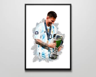 Lionel Messi Argentina World Cup - Football Print / Photo Print