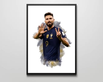 Olivier Giroud France World Cup - Football Print / Photo Print