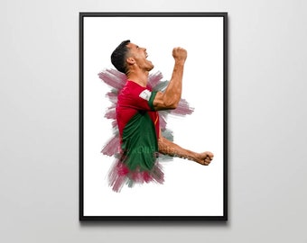 Cristiano Ronaldo Portugal World Cup - Football Print / Photo Print