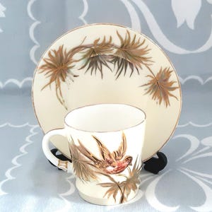 Rare Antique Demitasse Cup and Sauser by Haviland Limoges, CFH/GDM from Between 1882-1891 in an Asian Themed Design.