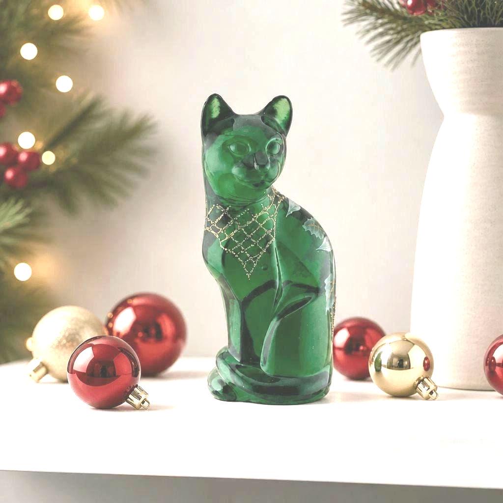 Fenton Glass Cat - Etsy