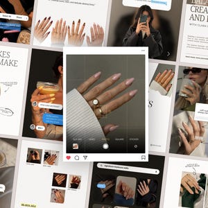 Nageldesigner Social Media Template | Nail Tech Instagram Beiträge | Nail Girl Modernes Branding | Nagelstudio Geschäft