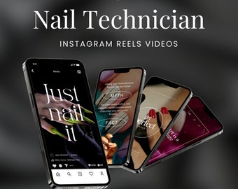 20 Nail Technician Instagram Reels Videos | Nail Artist Video Reels | Nail Tech Instagram Templates | Nails Instagram Branding