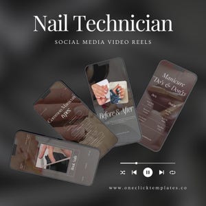 Nail Technician Social Media Video Reels | Nail Artist Instagram Reels | Videos For Nail Techs | Nail Studio Instagram Template
