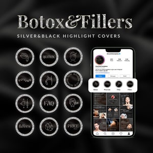 Botox & Fillers Instagram Highlight Covers | Nurse In realistische Instagram Branding | Botox Highlight Icons | Canva Vorlage