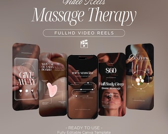 massagetherapie instagram-rollen | sjabloon voor spa-branding | massage videorollen voor sociale media