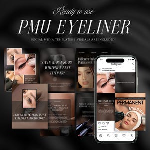 Modèles Instagram pour eye-liner permanent | Eyeliner permanent sur Instagram | Image de marque PMU | Toile de maquillage permanente pour les yeux