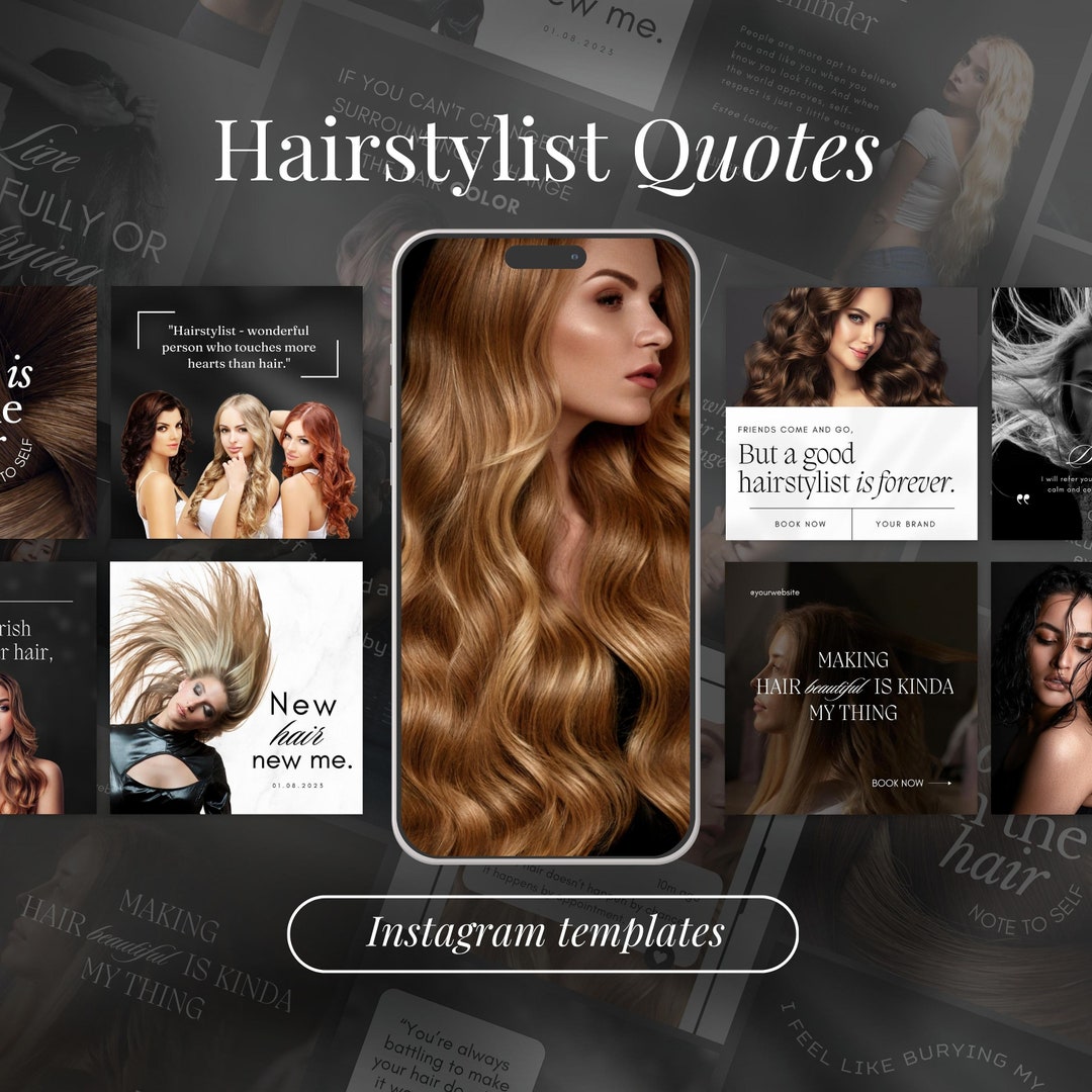 80 Hairstylist Instagram Quotes BW Hairstylist Instagram Templates