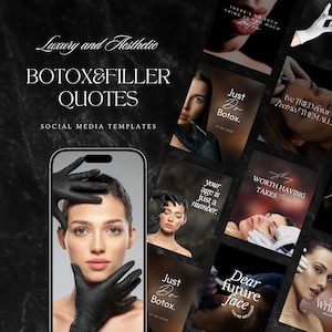 Instagram-sjablonen voor botox en fillers | citaten voor verpleegsterinjector | offertesjabloon botox social media | Instagram-berichten van botox