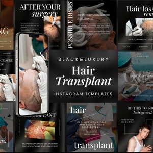 Haar Transplant Instagram Vorlagen | Haar Transplantation Instagram Posts | Haarverpflanzung Instagram | Haarverpflanzung Business