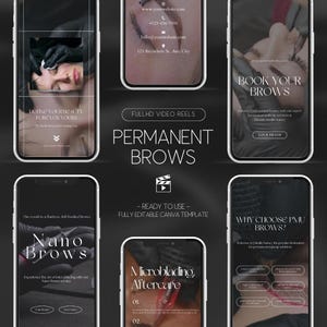 Reels de Instagram de PMU Brows / Reels de videos de maquillaje permanente de cejas / Reels de redes sociales de PMU