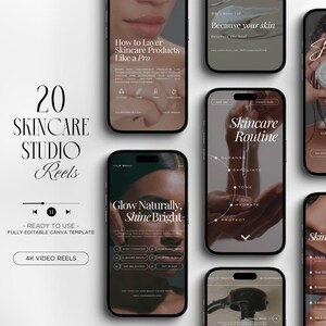 skincare instagram videos | skincare instagram video reels | skincare video template | skincare canva template image 1