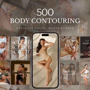 500 Body Contouring Instagram Bundle | Body Sculpting Instagram Templates | Body Contouring Posts | Esthetician Instagram Template