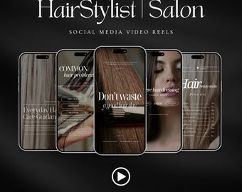 hairstylist instagram reels videos | hair salon branding templates | hairdresser videos for social media | canva video reels