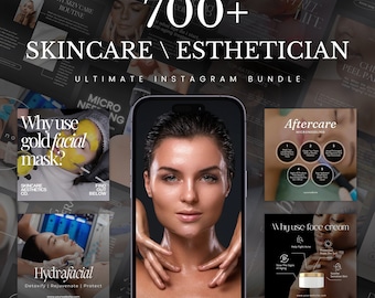 700 наборов для Instagram по уходу за кожей | Шаблоны для Instagram по уходу за кожей | Hydrafacial, Microneedling, Chemical Peel | Посты Instagram о светодиодной светотерапии
