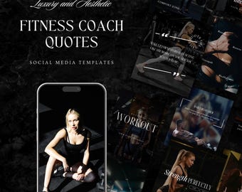 fitness coach instagram templates | quote posts, athlete branding | fitness coach social media canva posts