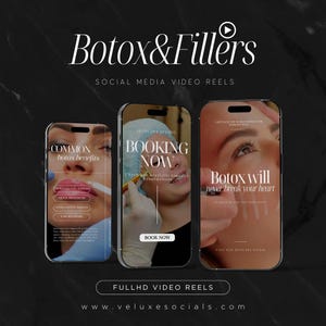 Botox and Fillers Instagram Reels: Skincare Social Media Templates