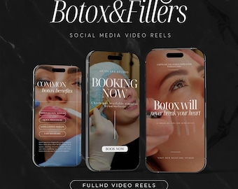 Botox and Fillers Instagram Reels: Skincare Social Media Templates