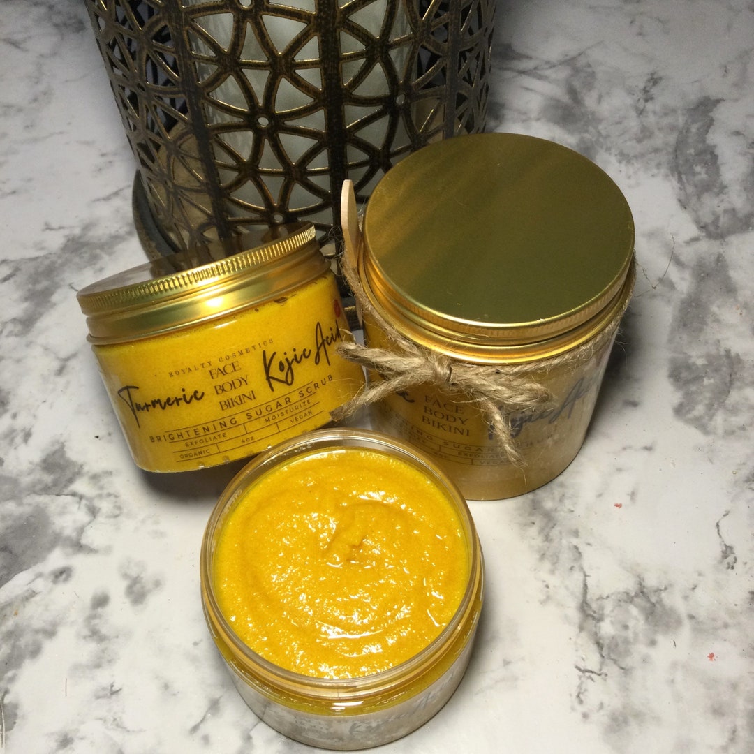 Turmeric Kojic Acid Face Body & Bikini Scrub I Exfoliate I Moisturize I