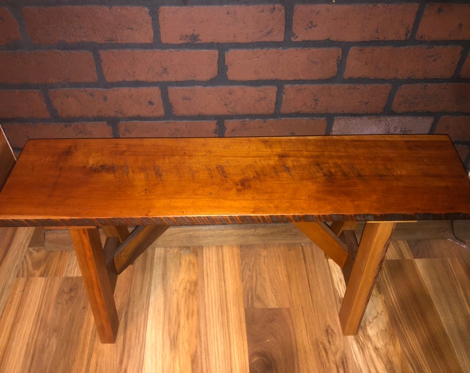 Small Cherry Wood Bench Etsy