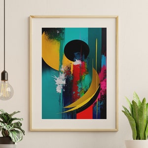 Colorful Abstract Art Printable Wall Art Painting Downloadable Art Minimalist Bold Acrylic Art Print Modern Painting Contemporary Wall Art