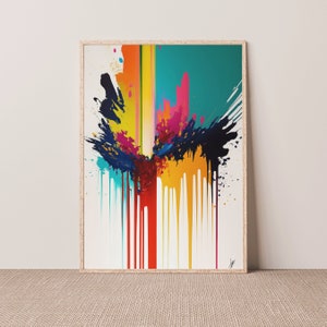 Colorful Abstract Art Printable Wall Art Painting Downloadable Art Minimalist Bold Acrylic Art Print Modern Painting Contemporary Wall Art