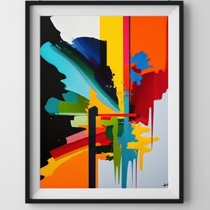 Colorful Abstract Art Printable Wall Art Painting Downloadable Art Minimalist Bold Acrylic Art Print Modern Painting Contemporary Wall Art