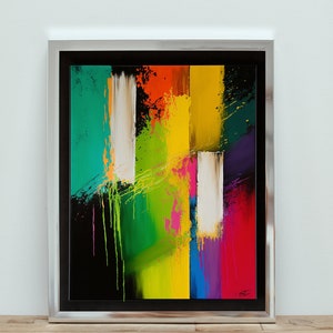 Colorful Abstract Art Printable Wall Art Painting Downloadable Art Minimalist Bold Acrylic Art Print Modern Painting Contemporary Wall Art