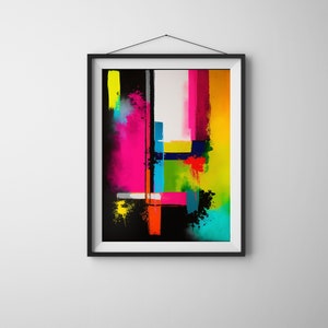 Colorful Abstract Art Printable Wall Art Painting Downloadable Art Minimalist Bold Acrylic Art Print Modern Painting Contemporary Wall Art