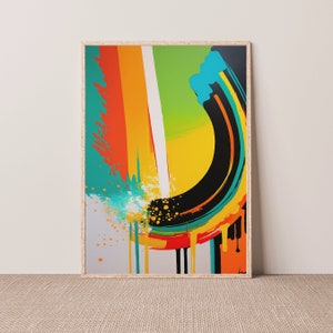 Colorful Abstract Art Printable Wall Art Painting Downloadable Art Minimalist Bold Acrylic Art Print Modern Painting Contemporary Wall Art
