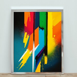 Colorful Abstract Art Printable Wall Art Painting Downloadable Art Minimalist Bold Acrylic Art Print Modern Painting Contemporary Wall Art