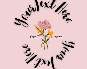 Pink & Gold Logo Background Logo Background Watercolor - Etsy